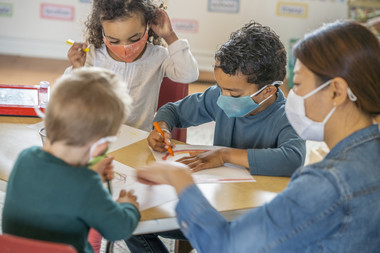Preschool with masks