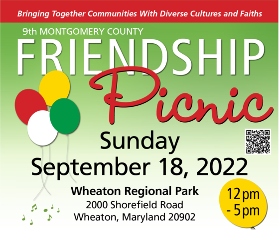 Ninth Annual Free ‘Friendship Picnic’ to Celebrate Diverse Cultures and Faiths on Sunday, Sept. 18, in Wheaton 