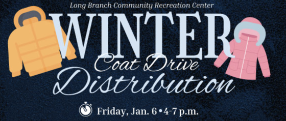 Free Coats to be Distributed to Those in Need at Long Branch Community Center on Friday Jan. 6