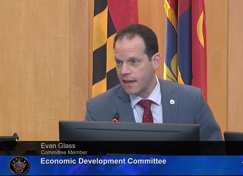 CP Glass speaks at dais during the Council's first ECON Committee meeting