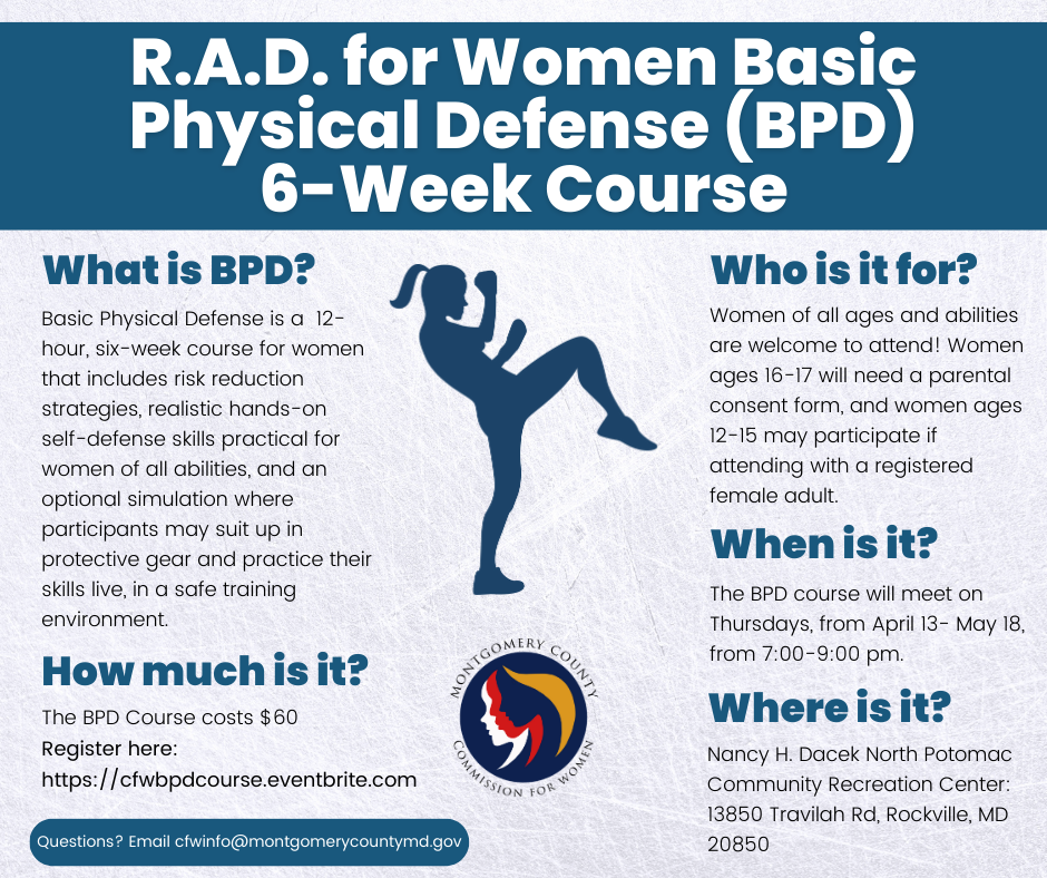 12-Hour Basic Physical Defense Course Will Be Offered by Commission for Women Starting Thursday, April 13 