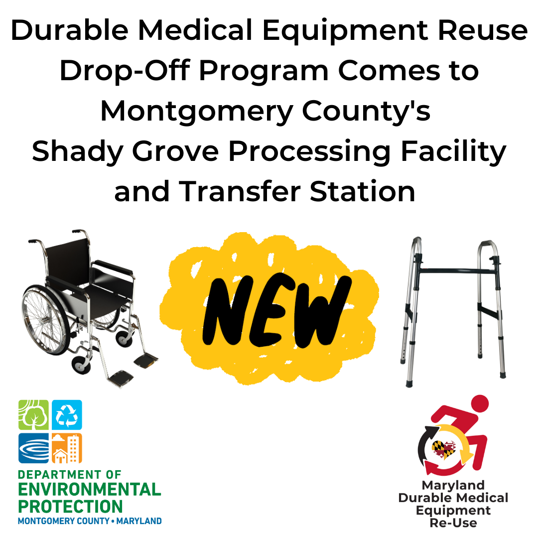 County Opens Durable Medical Equipment Collection Site at Shady Grove Transfer Station in Derwood 