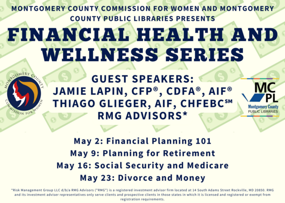 Free Financial Health and Wellness Seminars Will Be Offered Virtually by Commission for Women and County Libraries in May 
