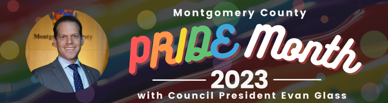 2023 Pride Month with Council President Glass banner
