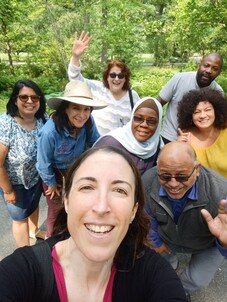 Photo of Community Action and Latino Health Initiative staff on a walk in Brookside Gardens