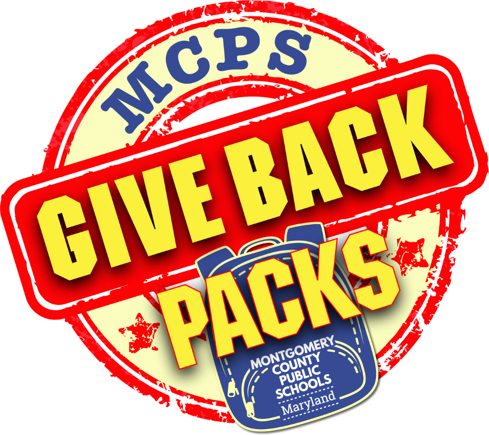 MCPS Give BackPacks logo.