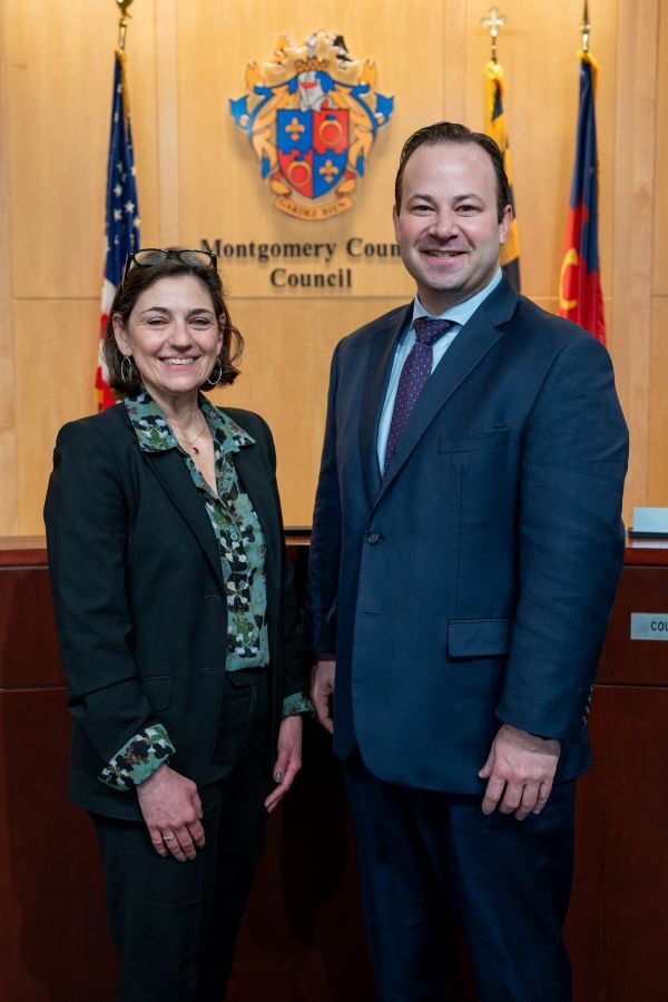 Council President Friedson and Vice President Stewart in the Council chamber.