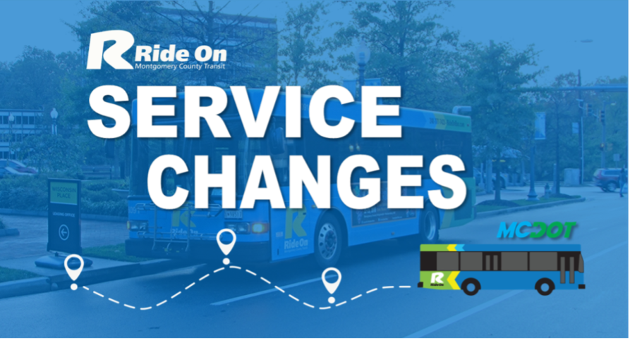 Ride On Will Implement Changes to 25 Bus Routes Starting Jan. 14 