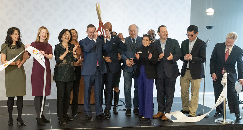Ribbon cutting in North Bethesda with Choice Hotels leaders, Gov. Moore, Comptroller Lierman and state and County leaders.