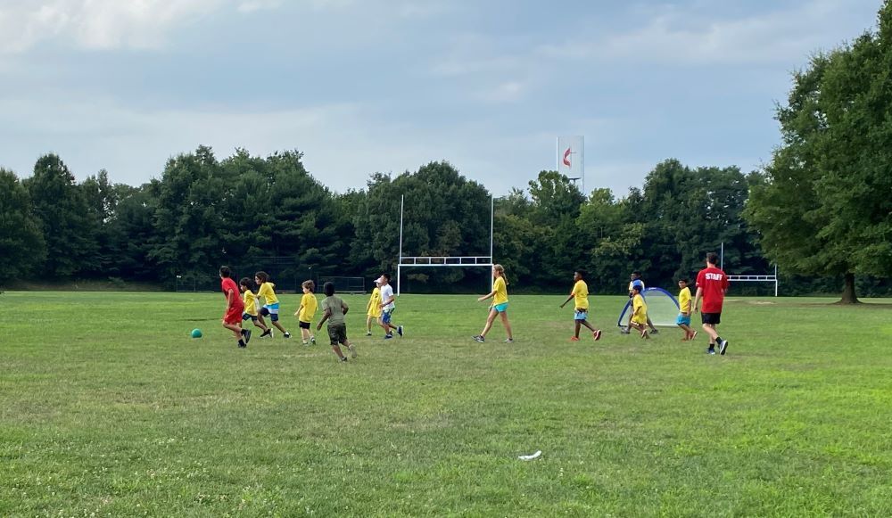 Children playing soccer in an athletic field. Credit: MoCo Rec.