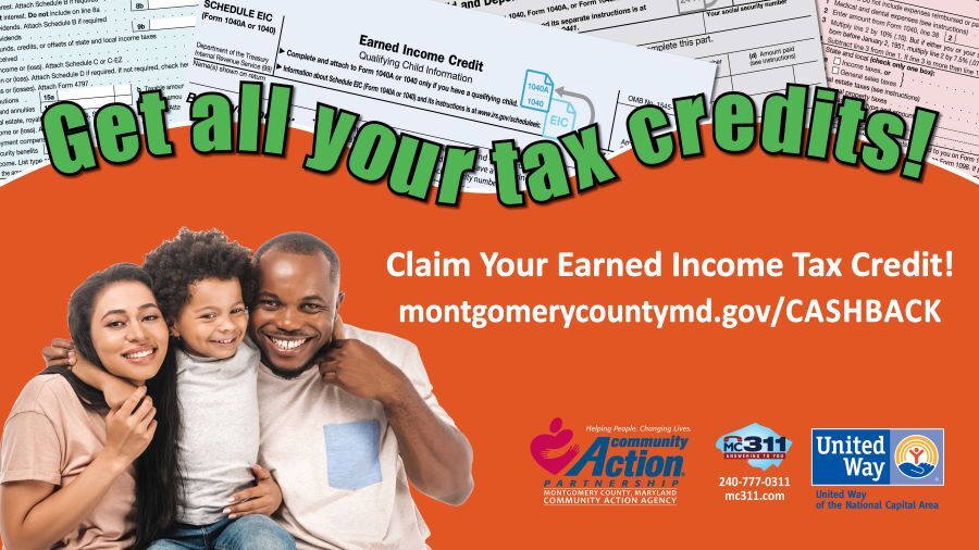 VITA infographic: "Get all your tax credits! Claim your earned income tax credit."
