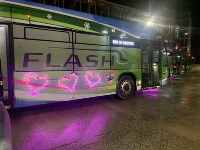 MCDOT Valentines Love Flash bus