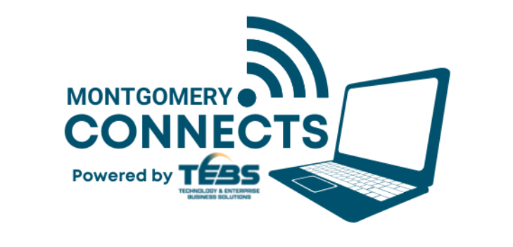 A picture of the Montgomery Connects and TEBS logo