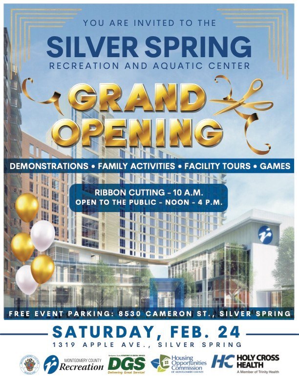 Flyer for the opening of the SS Recreation and Aquatic Center