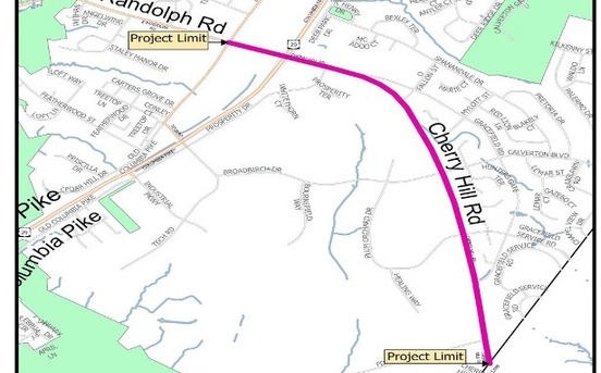 A Virtual Public Information Meeting Will be Held on the Cherry Hill Road Bikeway Project in Silver Spring on Tuesday, March 12  