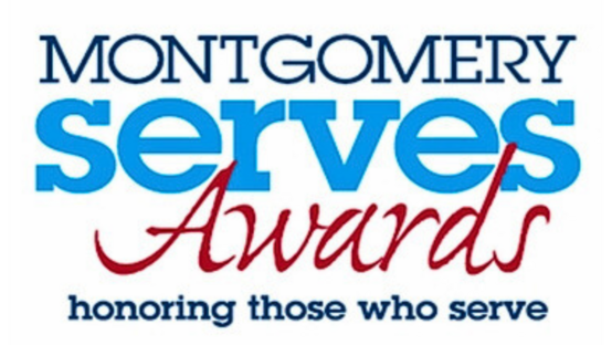 A graphic reading "Montgomery Serves Awards: honoring those who serve"