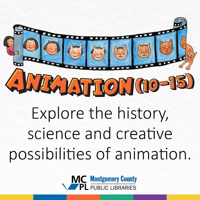 Libraries to Offer Free Animation Workshops for Teens and Tweens During MCPS Spring Break March 25-29 