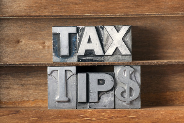 Tax Tips - woodblock print