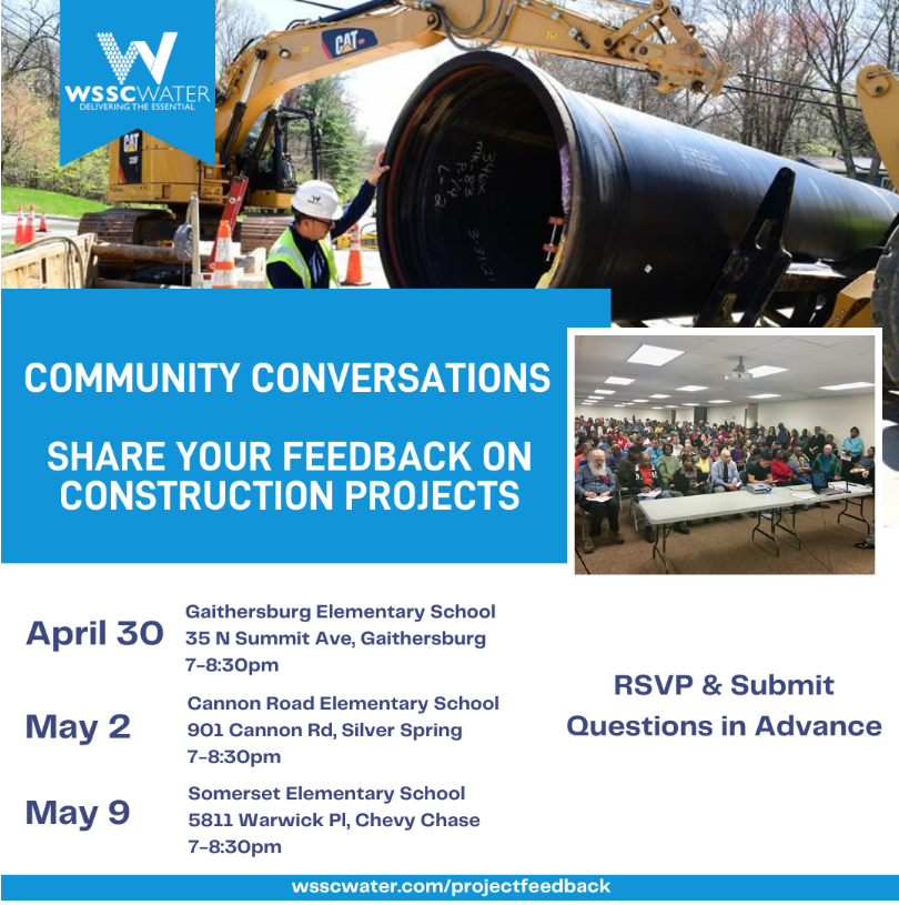 WSSC Water Community Conversations infographic