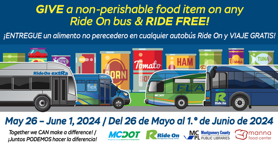 A graphic advertising the Give and Ride Food Drive
