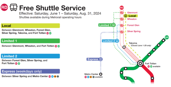 WMATA closures map