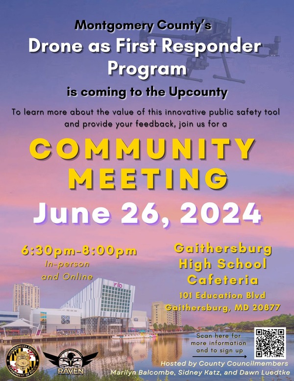 Upcounty DFR Community Meeting flier