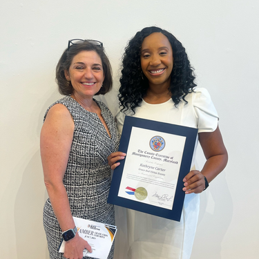 CM Stewart with a graduate at the AMBER Graduation