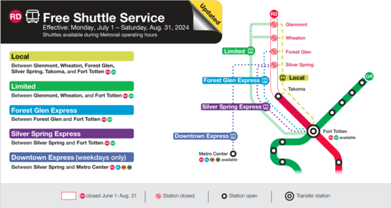 Metro Announces Updates to Red Line Shuttle Services During Summer Red Line Closure 