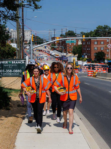 VP Stewart and Comptroller Lierman walking in Long Branch