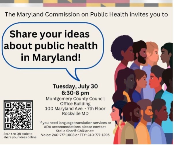 Residents Encouraged to Join State, Local Health Officials for Listening Session on Public Health Priorities on Tuesday, July 30 