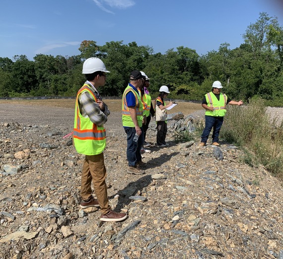 summer rise interns at construction site