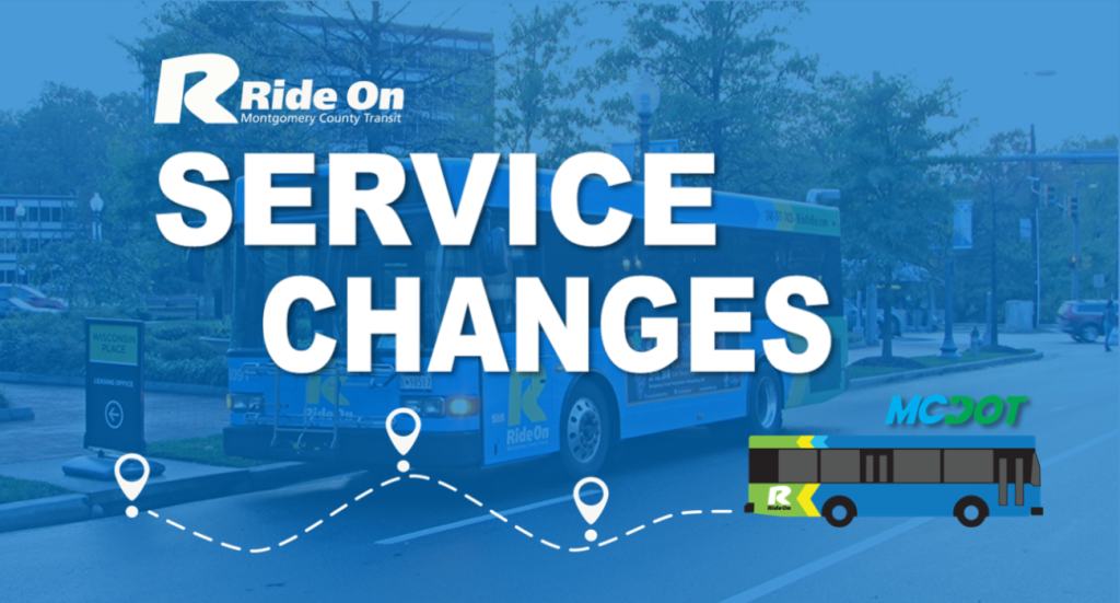 Ride On Bus Service Changes Begin on Sunday, Sept. 8 