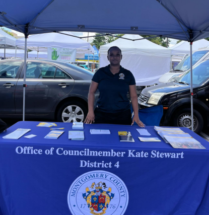 CVP Stewart staff tabling at the Kensington Farmers Market