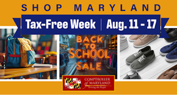 Maryland Tax-Free Shopping Week Continues Through Saturday, Aug. 17 