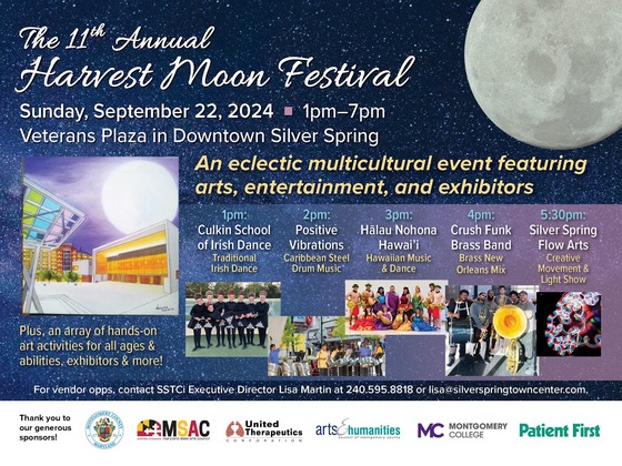 11th Annual ‘Harvest Moon Festival’ Will Fill Downtown Silver Spring with Arts, Entertainment and Exhibitors on Sunday, Sept. 22 