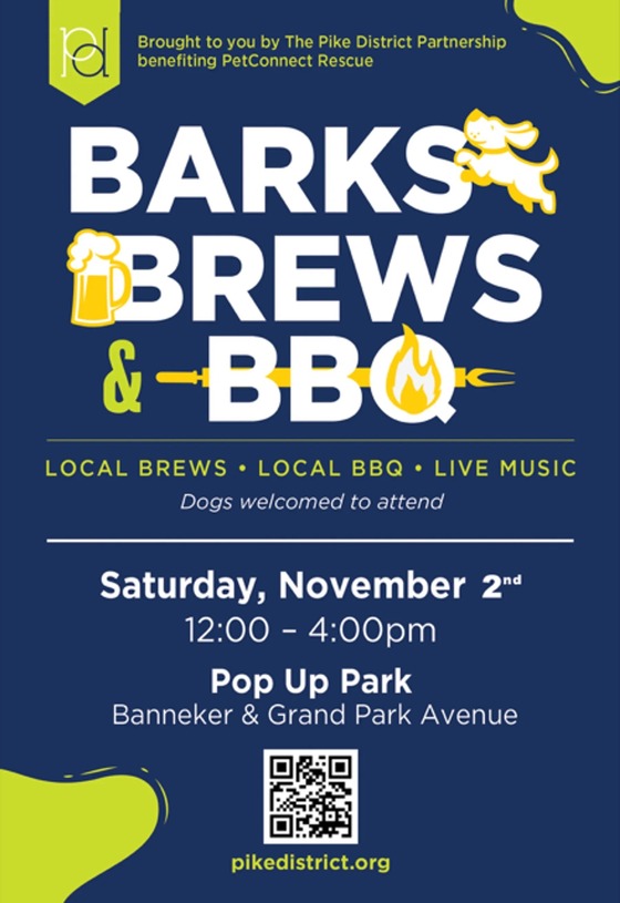 Pike District Partnership to Host ‘Barks, Brews and BBQ’ Dog-Friendly Beer Garden in North Bethesda on Saturday, Nov. 2 