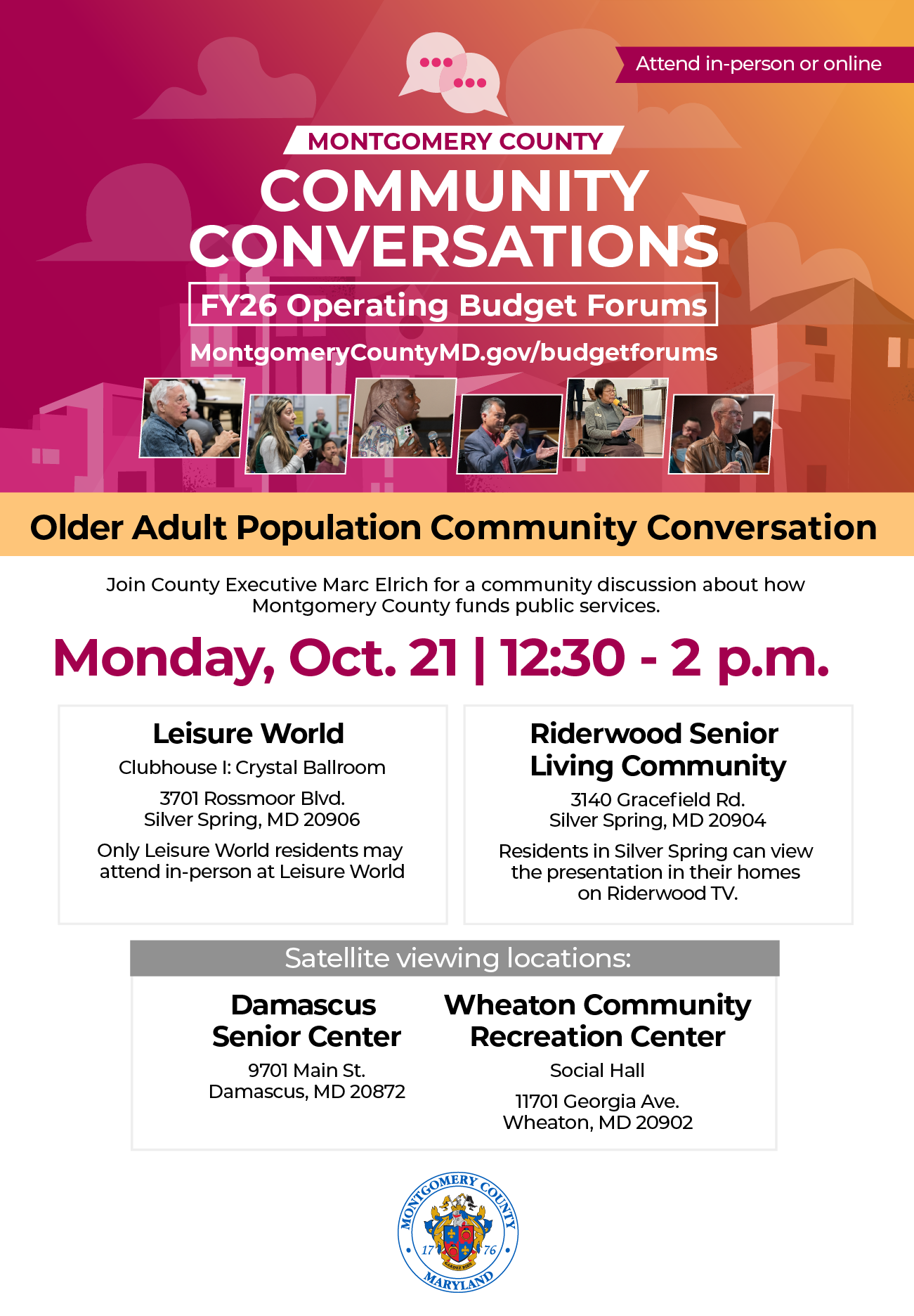 Older Adults 2024 budget forum