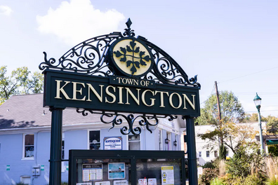 Town of Kensington sign