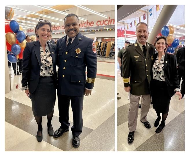 CVP Stewart with Chief Smedley and Chief Yamada