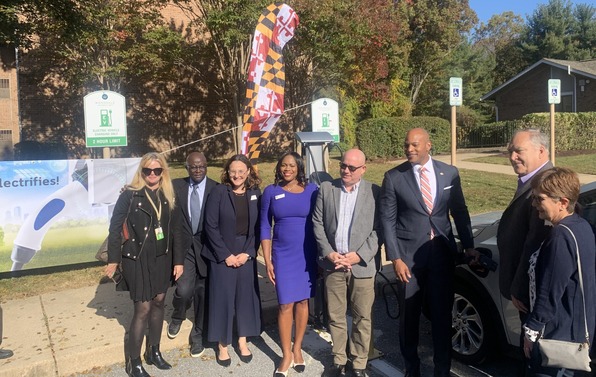 Taking a tour of one of our county’s electric vehicle charging sites with Governor Moore