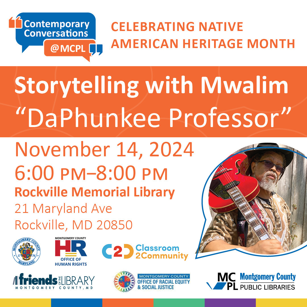 Montgomery County Public Libraries Celebrates Native American Heritage Month and Military Family Month in November with Free Events