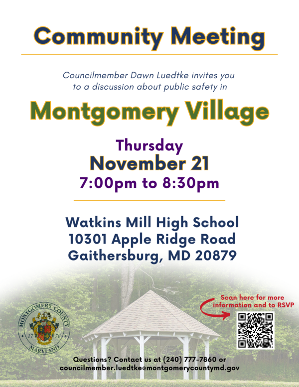 Montgomery Village Public Safety Community Meeting