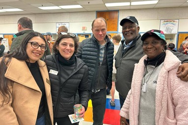 CVP Stewart with community leaders at the Talbot Avenue Lantern Walk