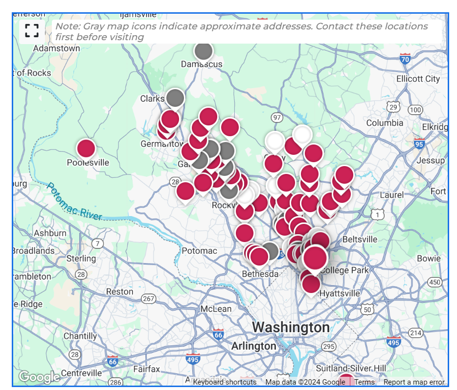 A screenshot of the Interactive Food Map tool 