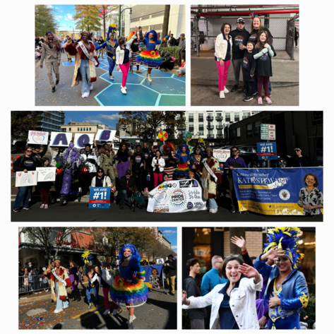 CVP Stewart with members from Arts on the Block and the MoCo Pride Center at the parade