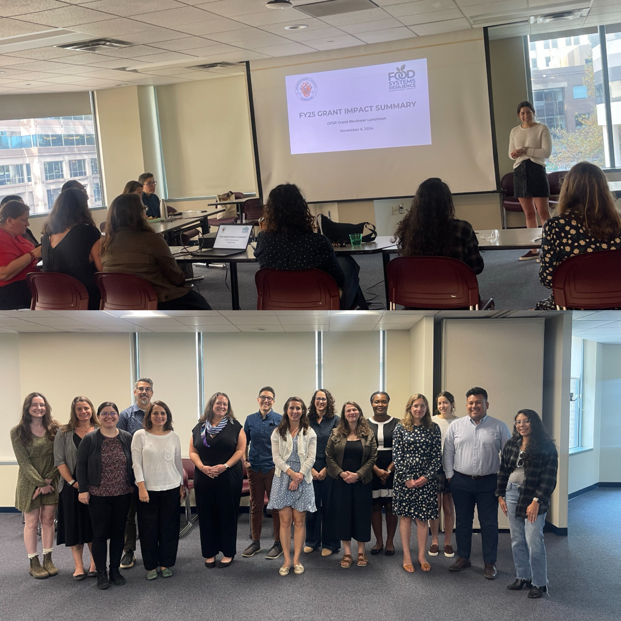Group picture of grant reviewers post luncheon