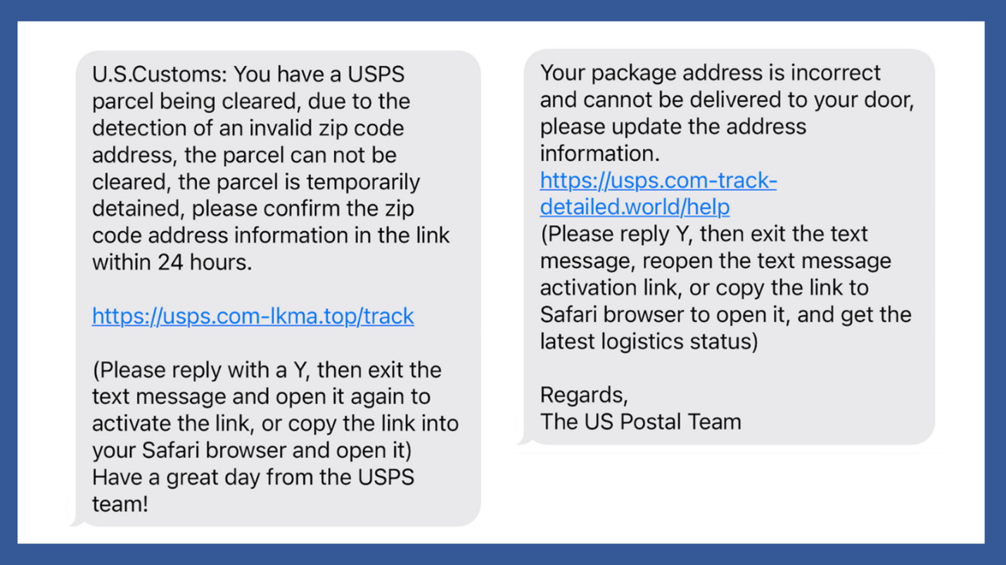 United States Postal Services Texting Scam