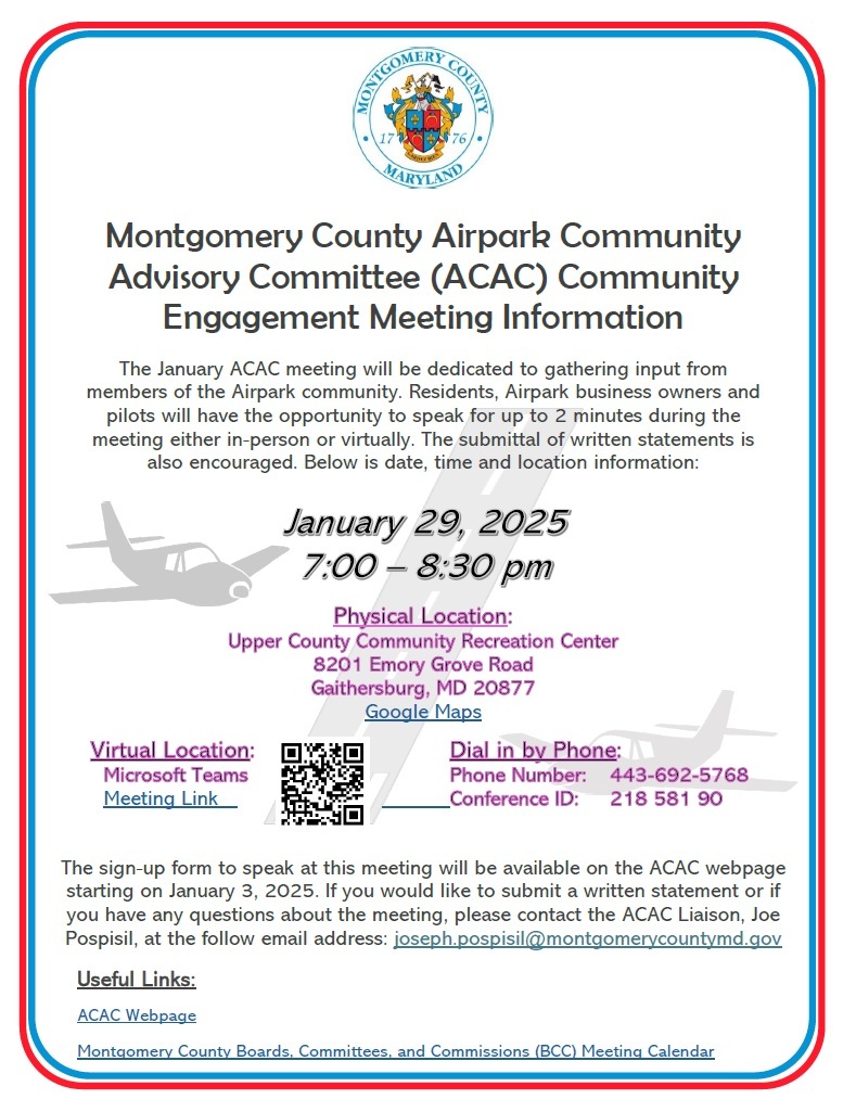 ACAC community engagement meeting