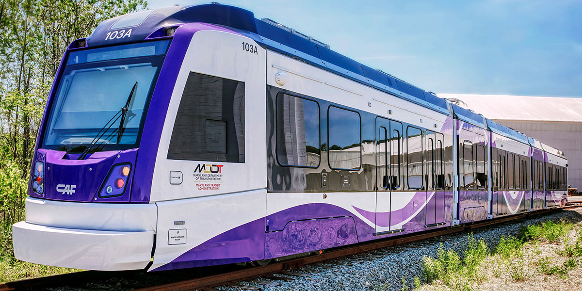 Purple Line light rail train. Credit: Purple Line.