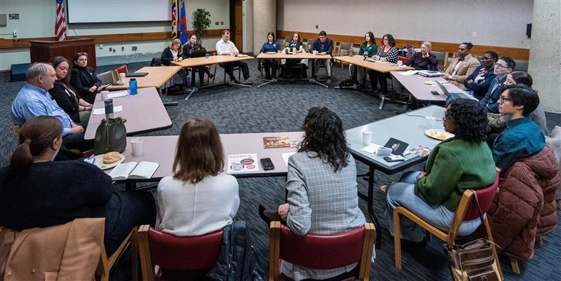 Picture of SNAP outreach partners sitting around a table Picture of SNAP outreach partners sitting around a table